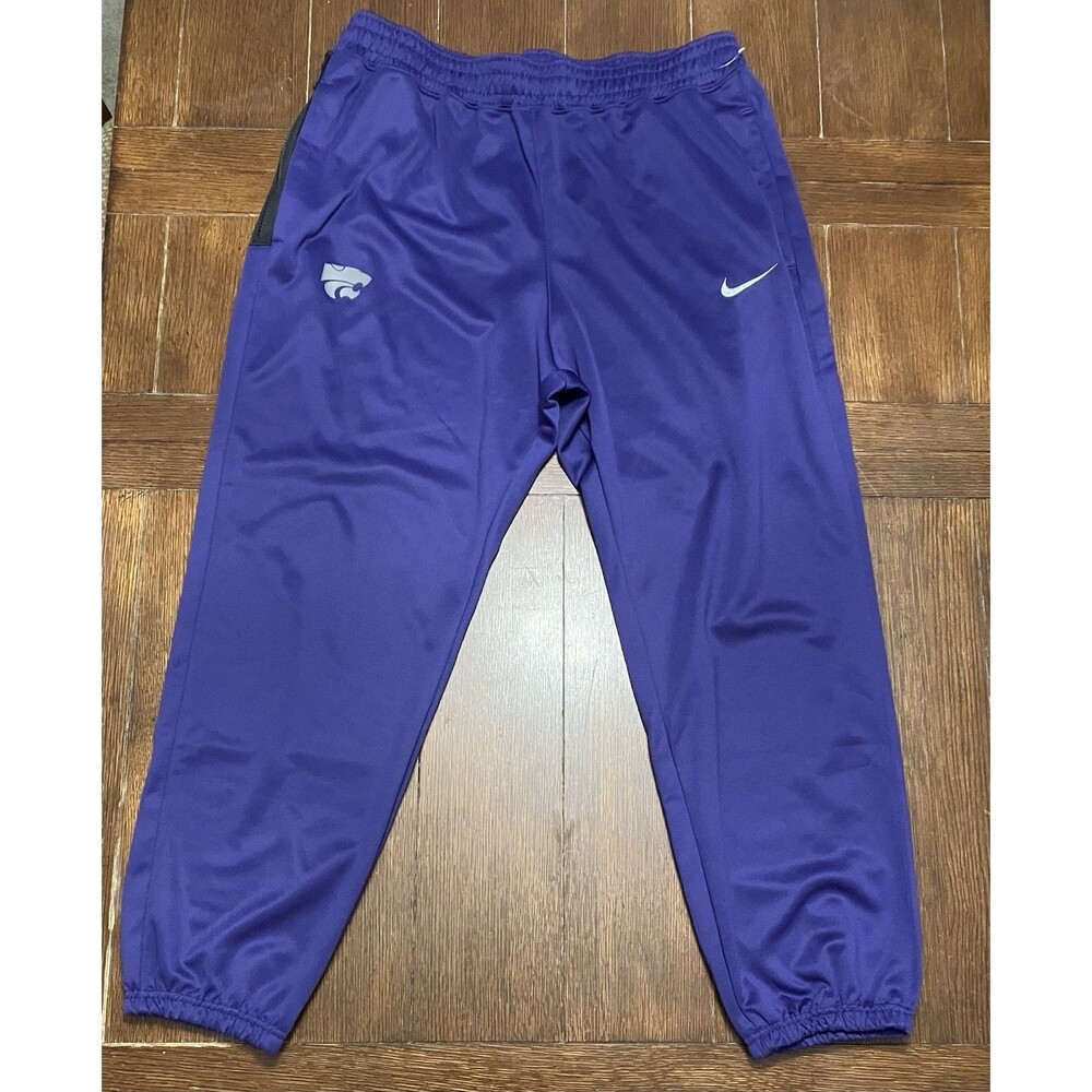 Nike KSU Kansas State Wildcats Team Issued Purple Training Pants Mens S NWOT